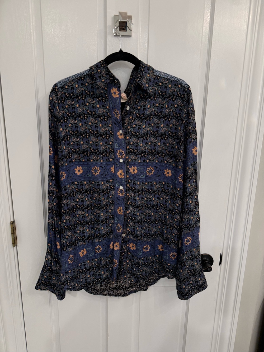 Raga Women's Navy Floral Button-Up Shirt